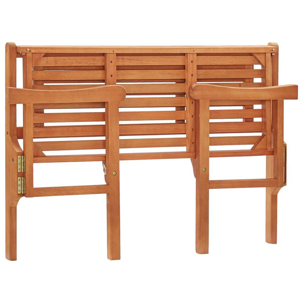 Foldable Patio Bench 47.2" Solid Wood Eucalyptus. Picture 5