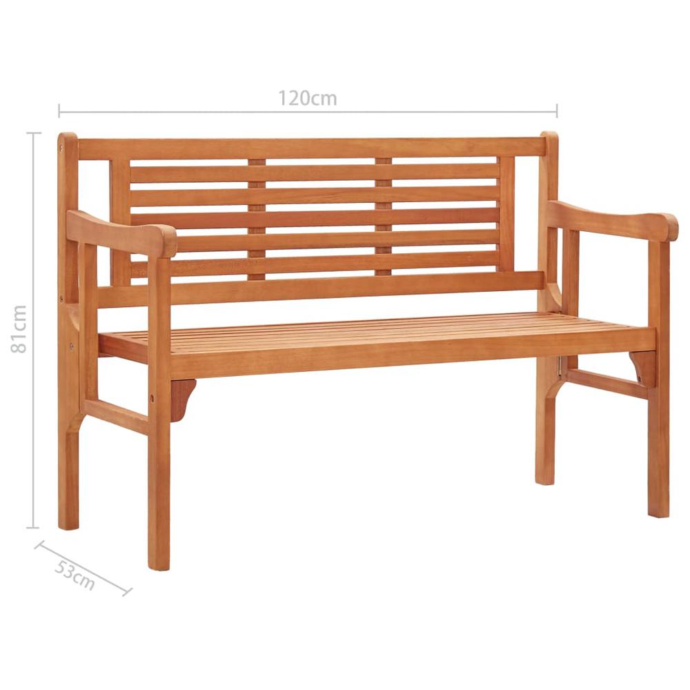 Foldable Patio Bench 47.2" Solid Wood Eucalyptus. Picture 8