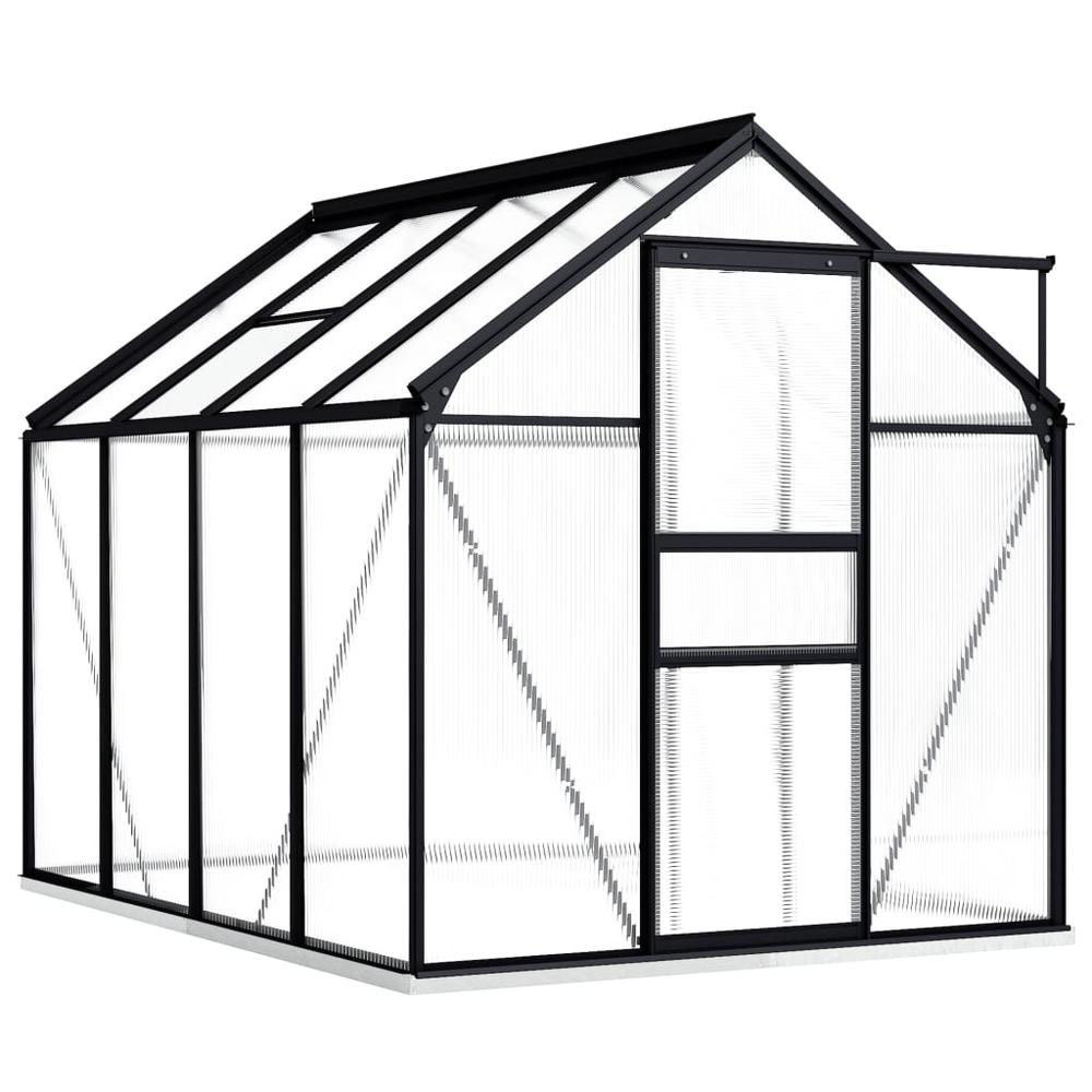 Greenhouse with Base Frame Anthracite Aluminum 51.1 ftÂ². Picture 6