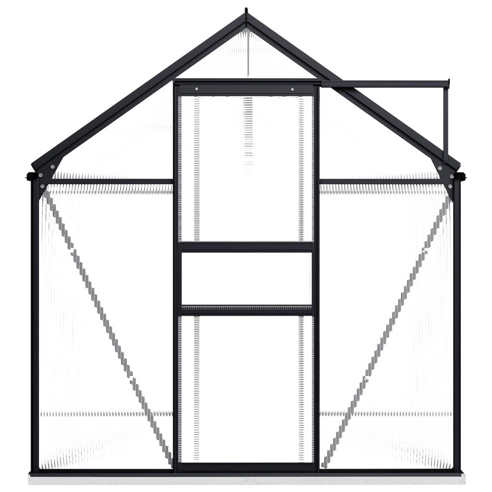 Greenhouse with Base Frame Anthracite Aluminum 51.1 ftÂ². Picture 1