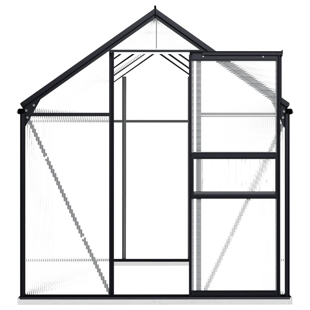 Greenhouse with Base Frame Anthracite Aluminum 51.1 ftÂ². Picture 2