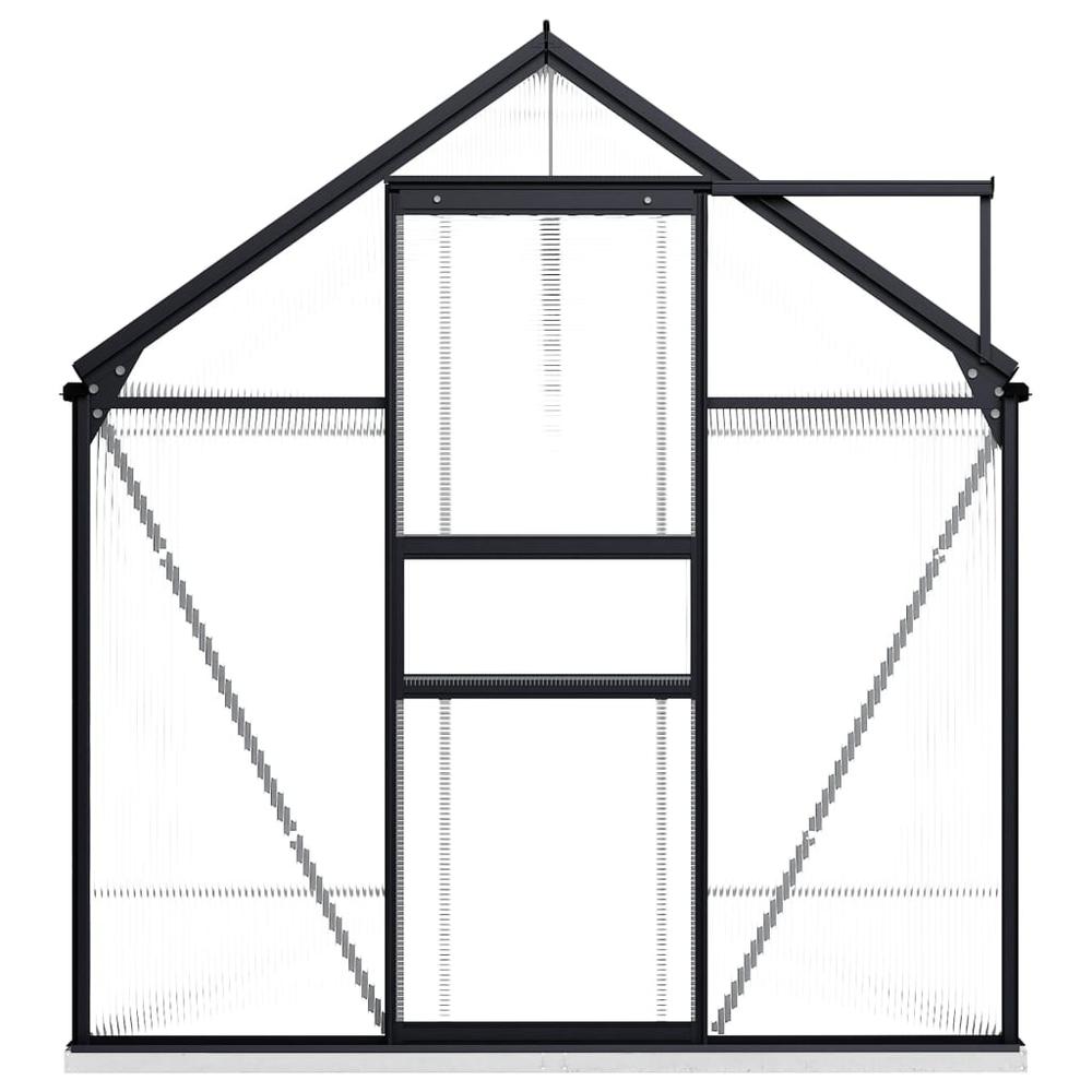 Greenhouse with Base Frame Anthracite Aluminum 63.4 ftÂ². Picture 1