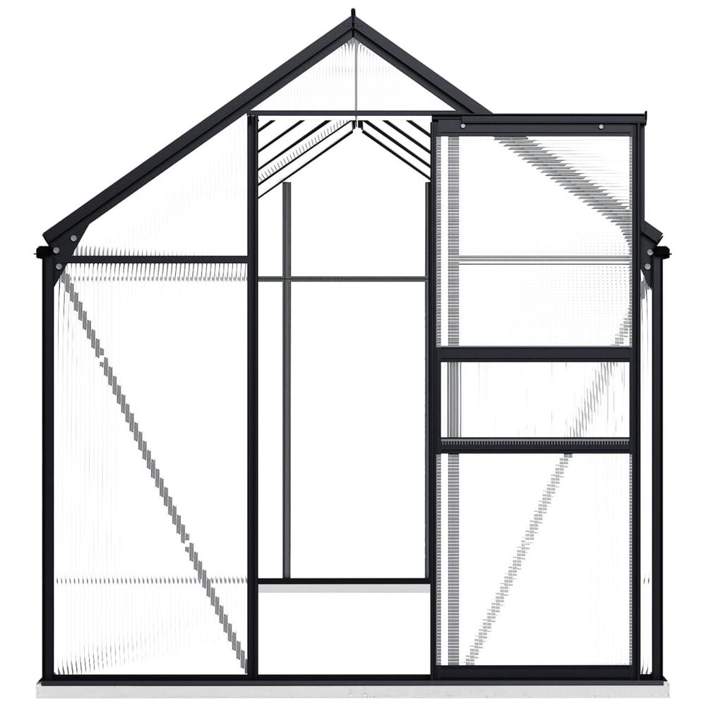 Greenhouse with Base Frame Anthracite Aluminum 63.4 ftÂ². Picture 2