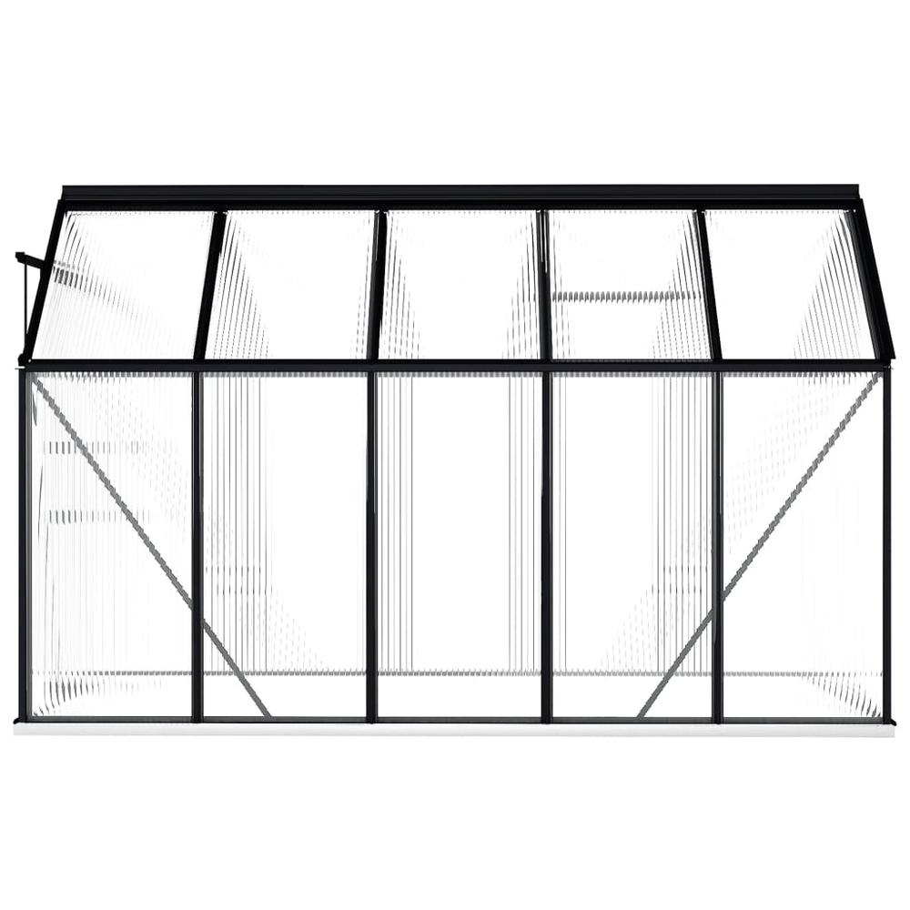 Greenhouse with Base Frame Anthracite Aluminum 63.4 ftÂ². Picture 3