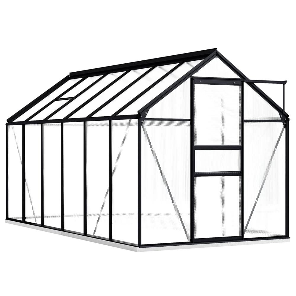 Greenhouse with Base Frame Anthracite Aluminum 75.7 ftÂ². Picture 6