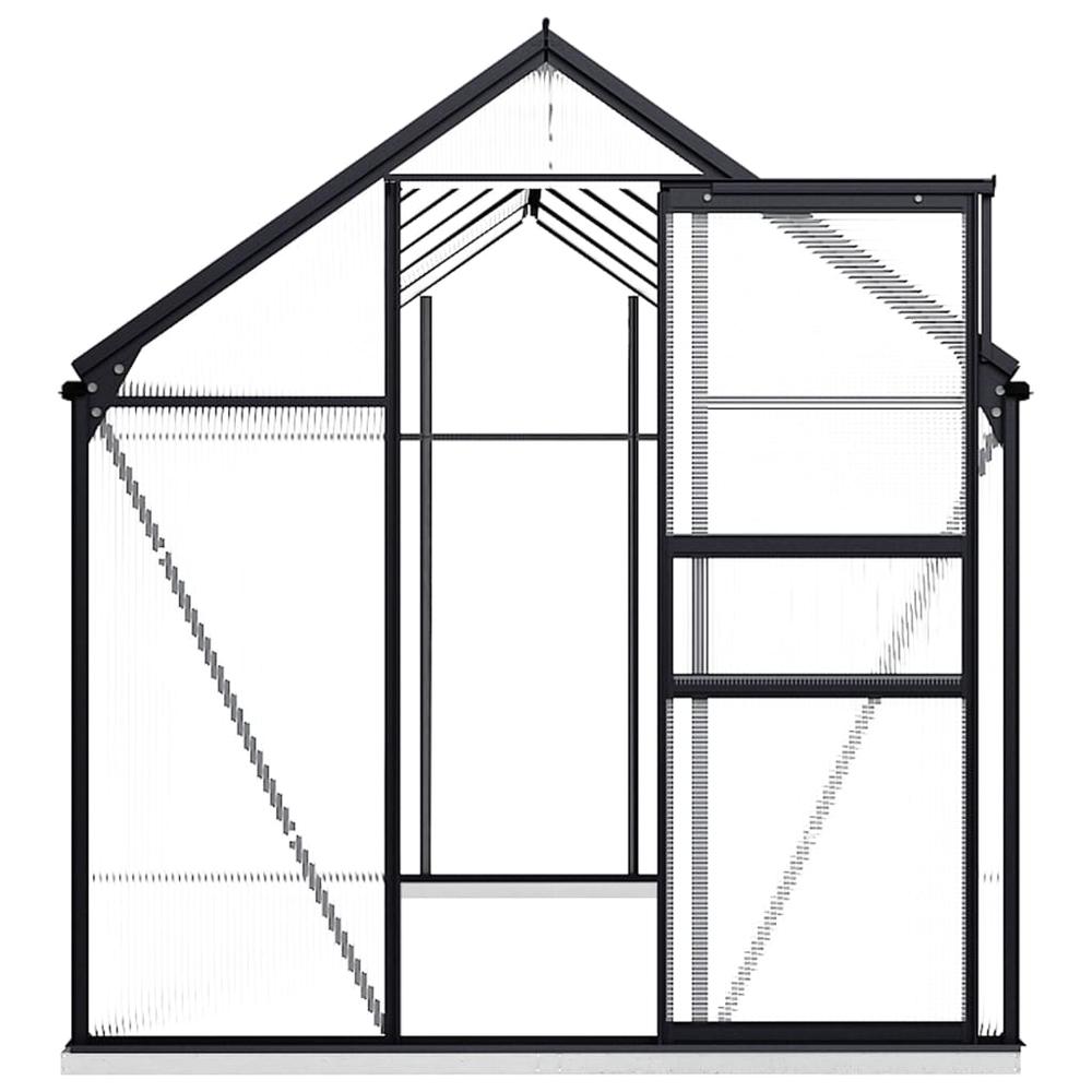 Greenhouse with Base Frame Anthracite Aluminum 75.7 ftÂ². Picture 2