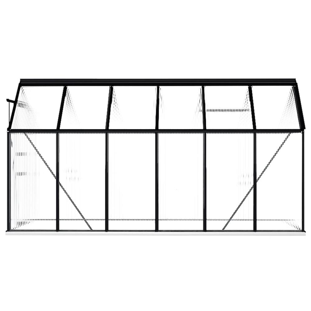 Greenhouse with Base Frame Anthracite Aluminum 75.7 ftÂ². Picture 3