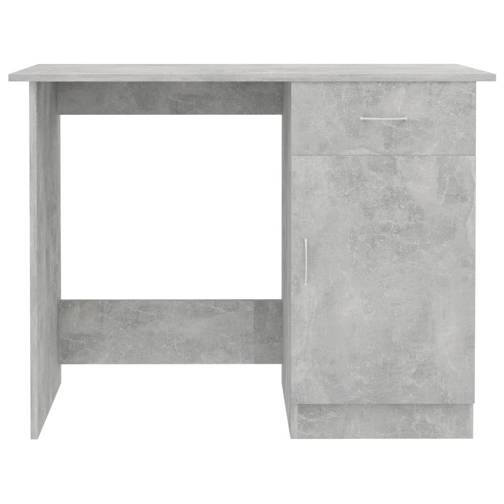 vidaXL Desk Concrete Gray 39.4"x19.7"x29.9" Chipboard, 801084. Picture 7