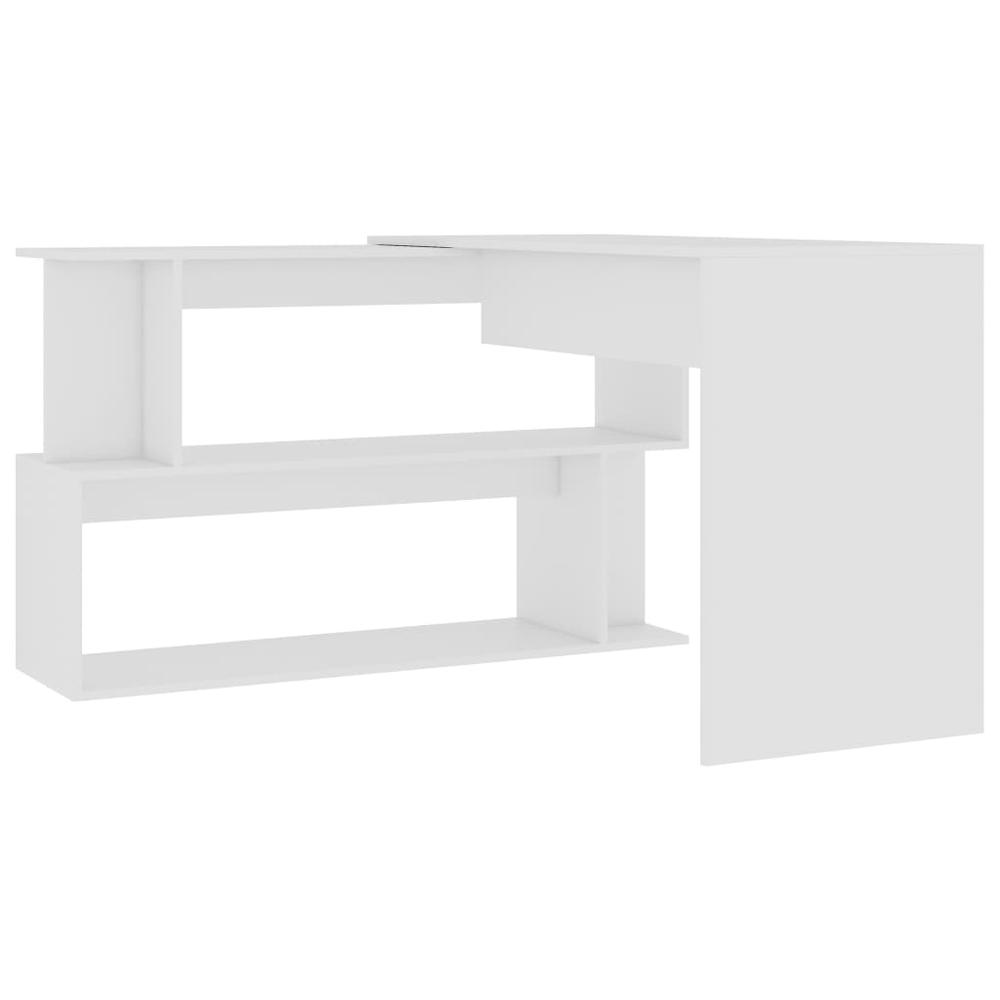 vidaXL Corner Desk White 47.2"x19.7"x29.9" Chipboard, 801098. Picture 4