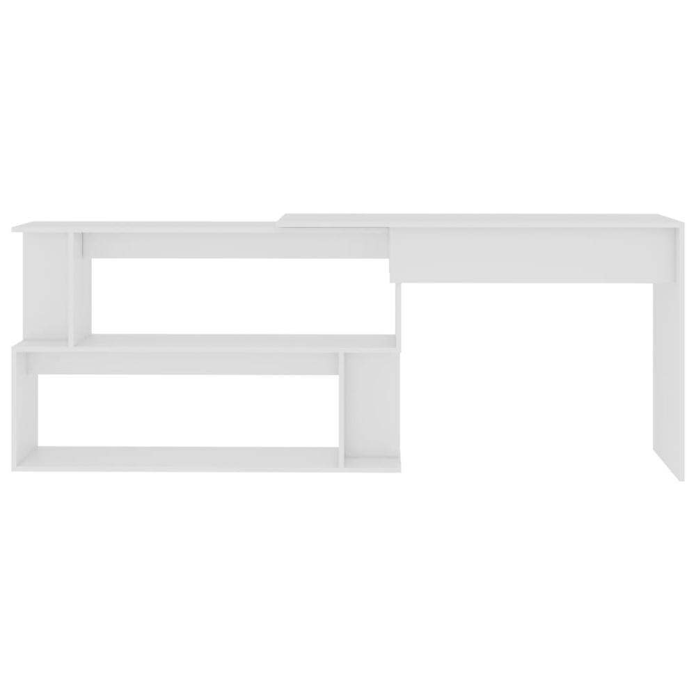 vidaXL Corner Desk White 47.2"x19.7"x29.9" Chipboard, 801098. Picture 5