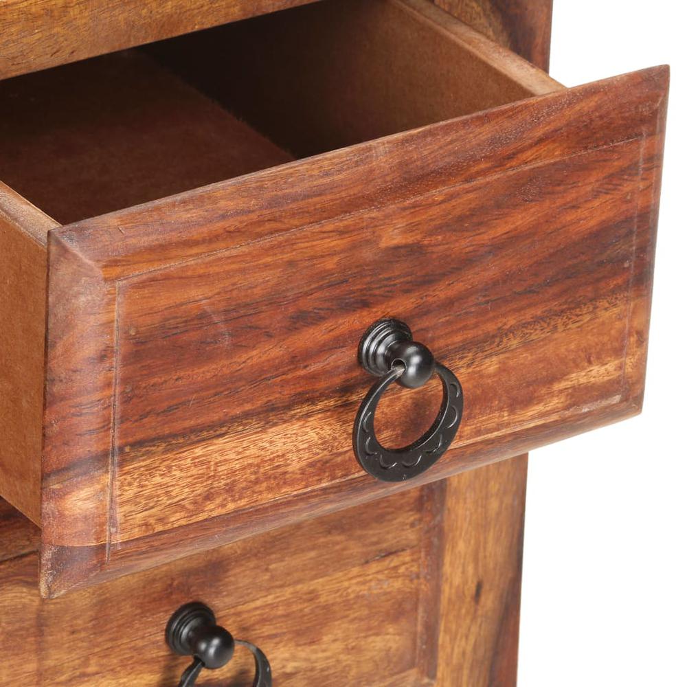 vidaXL Drawer Cabinet 23.6"x13.8"x29.5" Solid Sheesham Wood. Picture 5