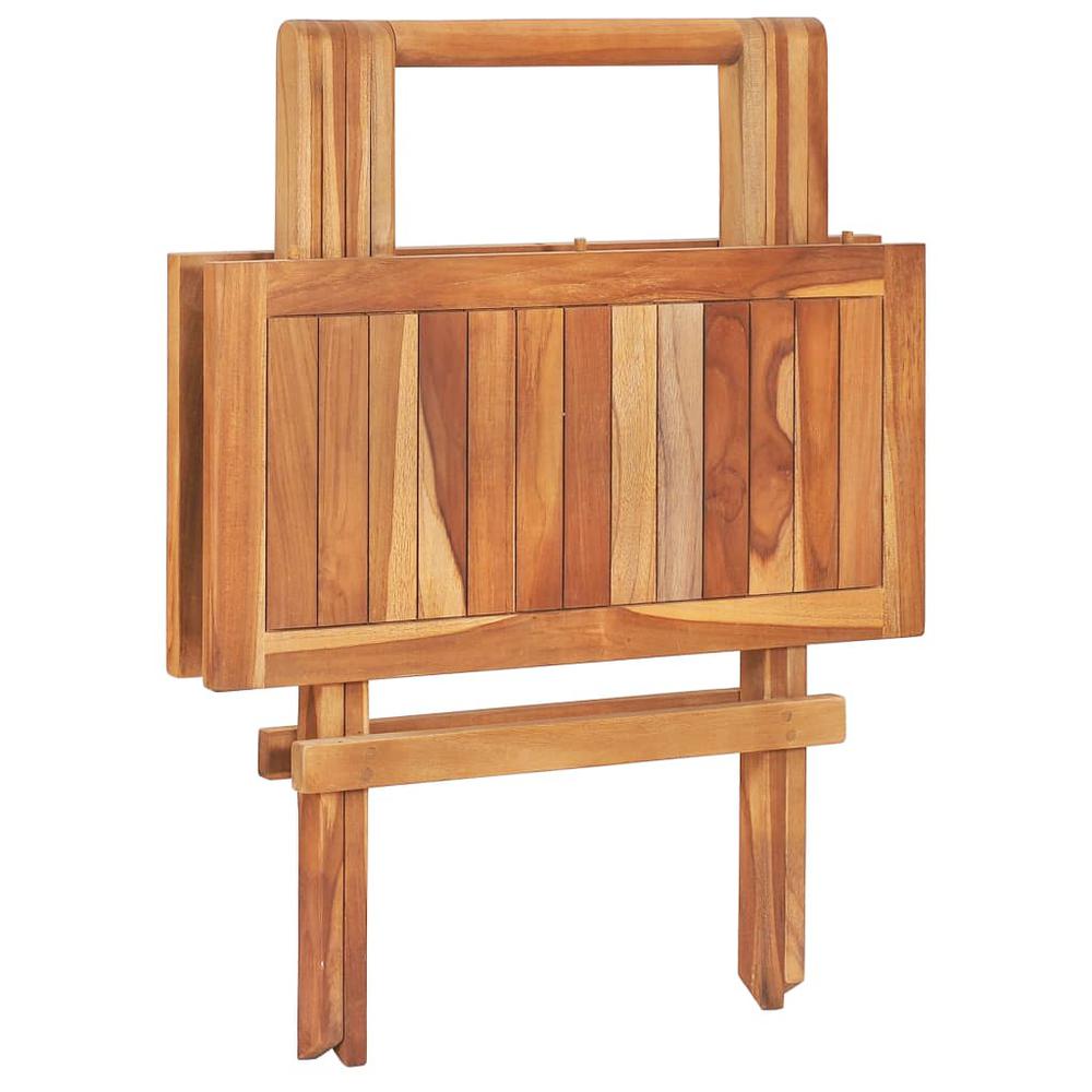 vidaXL Folding Bistro Table 23.6"x23.6"x25.6" Solid Teak Wood, 48996. Picture 4