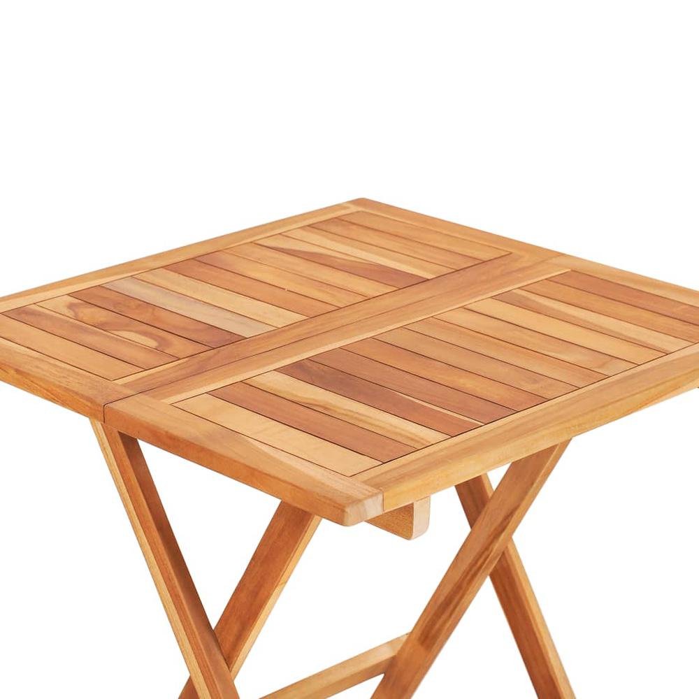 vidaXL Folding Bistro Table 23.6"x23.6"x25.6" Solid Teak Wood, 48996. Picture 5
