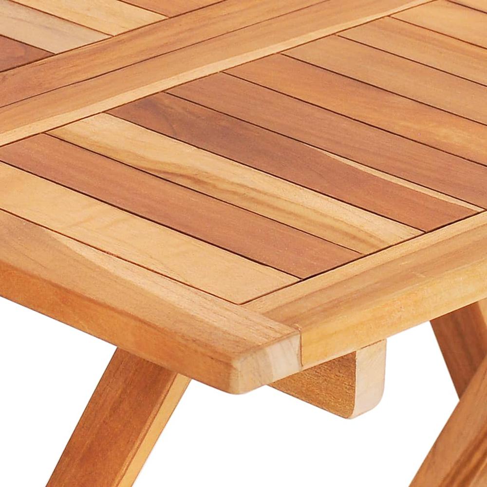 vidaXL Folding Bistro Table 23.6"x23.6"x25.6" Solid Teak Wood, 48996. Picture 6