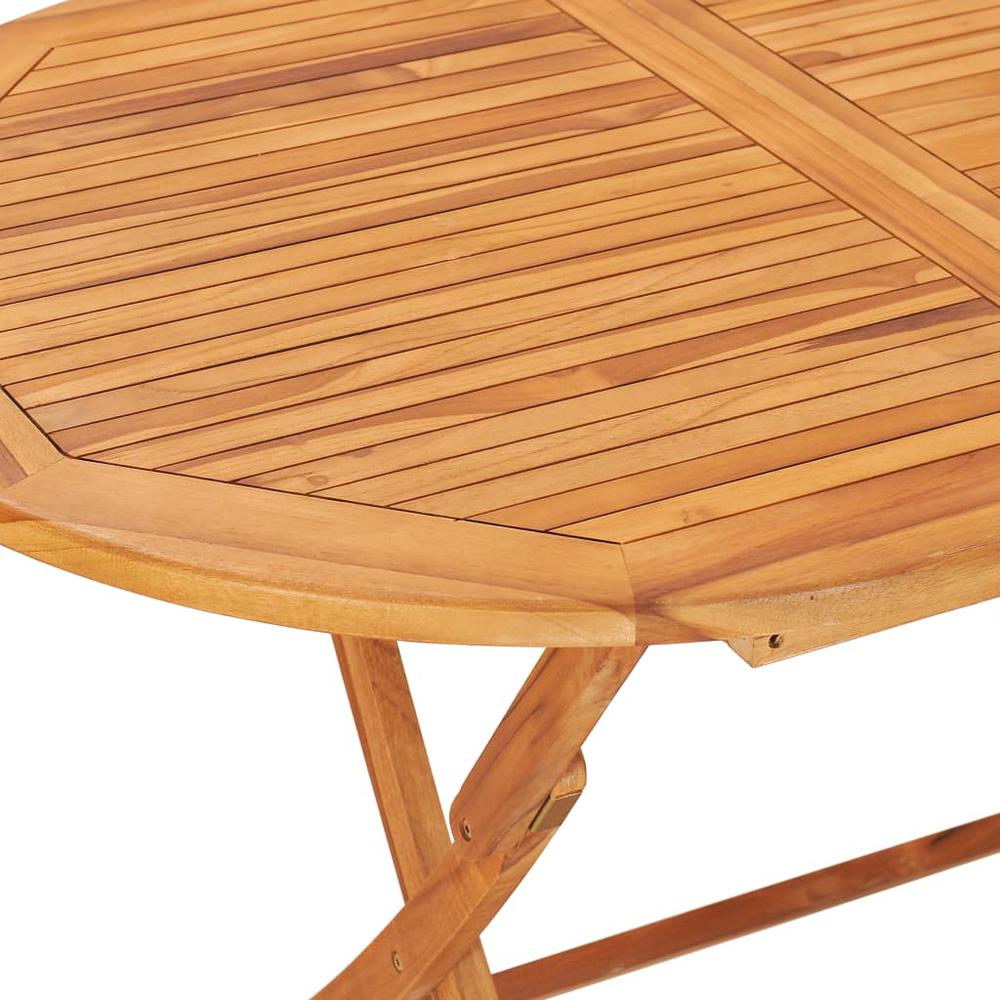 vidaXL Folding Garden Table 62.9"x31.4"x29.5" Solid Teak Wood, 48998. Picture 4
