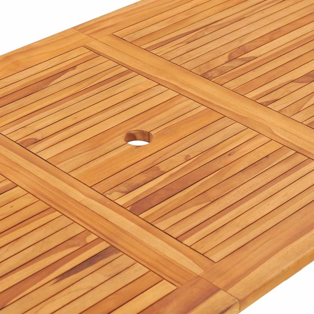 vidaXL Folding Garden Table 62.9"x31.4"x29.5" Solid Teak Wood, 48998. Picture 5