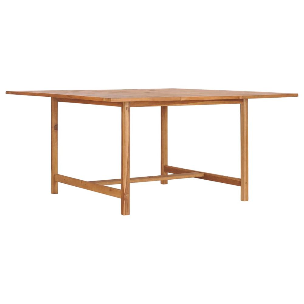 vidaXL Garden Table 59.1"x59.1"x29.9" Solid Teak Wood, 49008. Picture 1