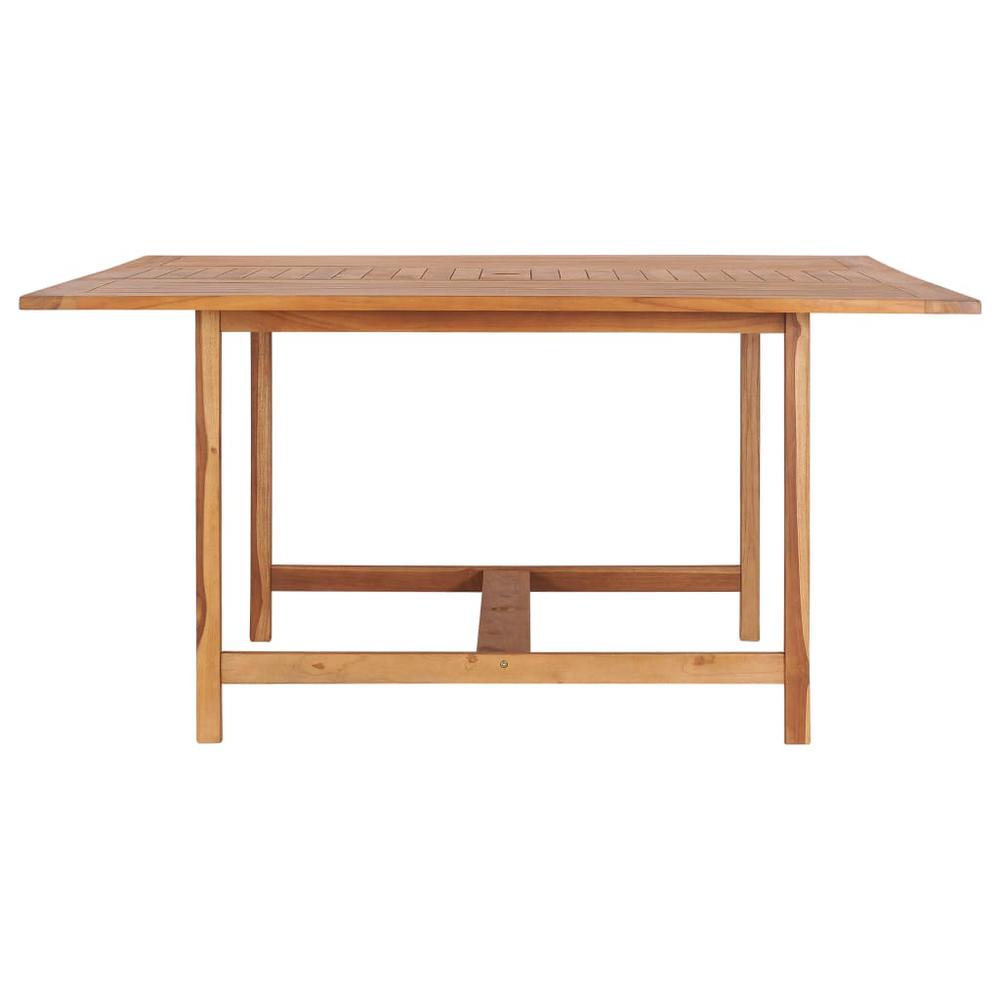 vidaXL Garden Table 59.1"x59.1"x29.9" Solid Teak Wood, 49008. Picture 2