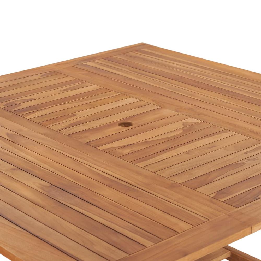 vidaXL Garden Table 59.1"x59.1"x29.9" Solid Teak Wood, 49008. Picture 6