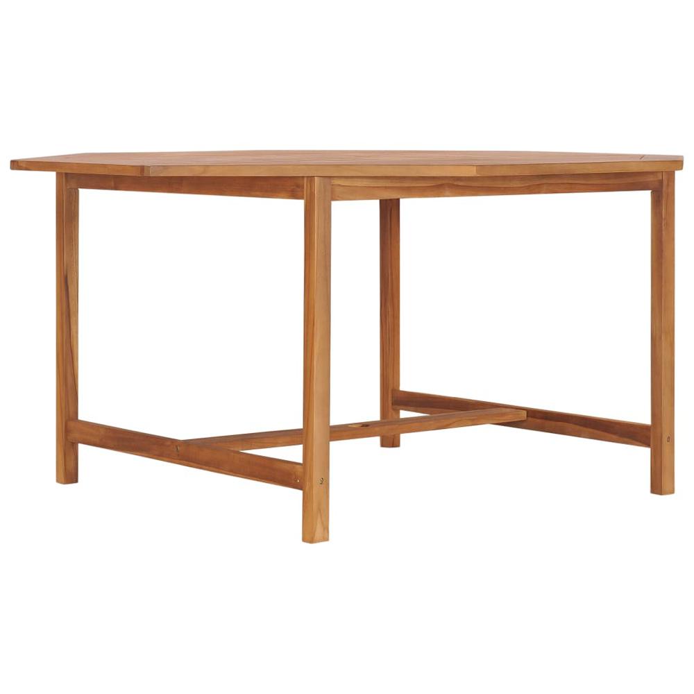 vidaXL Garden Table 59.1"x59.1"x29.5" Solid Teak Wood, 49009. Picture 1