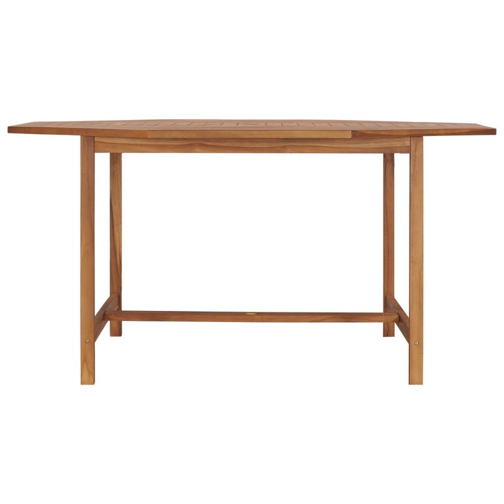 vidaXL Garden Table 59.1"x59.1"x29.5" Solid Teak Wood, 49009. Picture 3