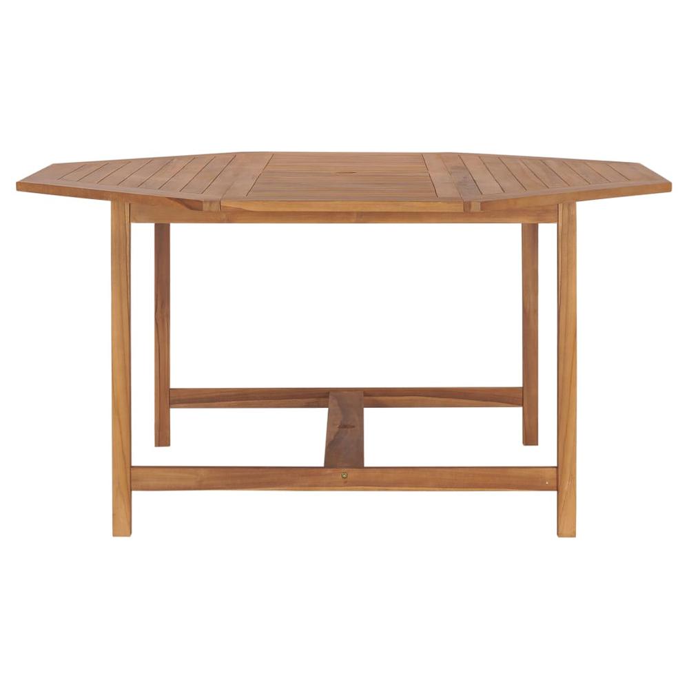 vidaXL Garden Table 59.1"x59.1"x29.5" Solid Teak Wood, 49009. Picture 4