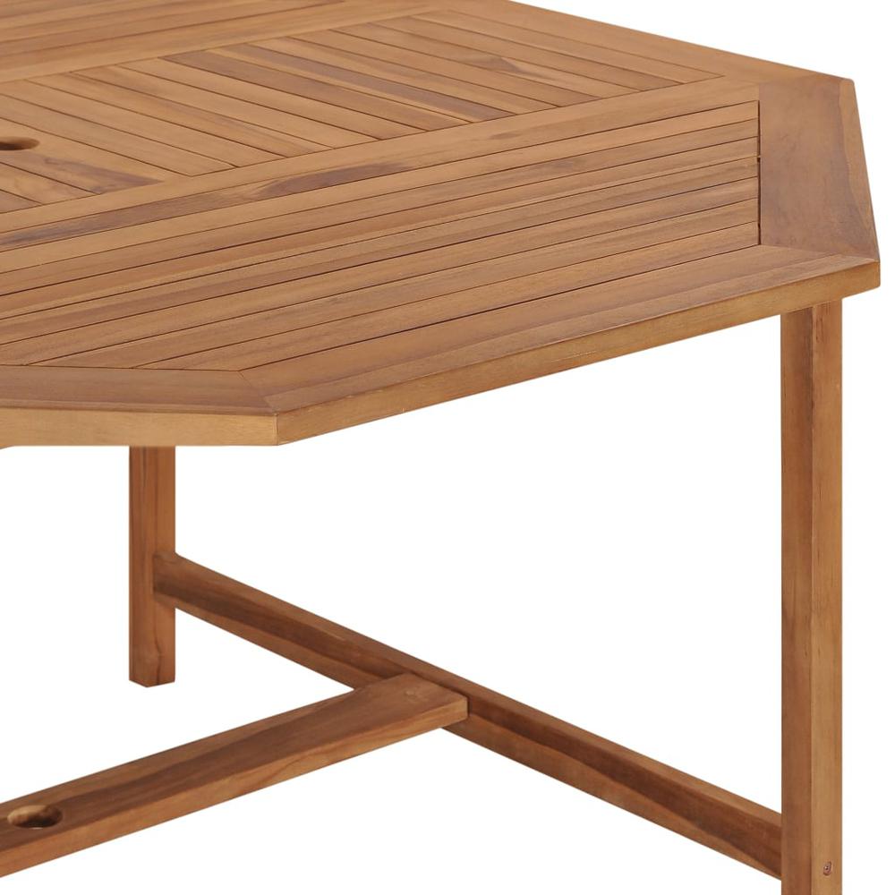vidaXL Garden Table 59.1"x59.1"x29.5" Solid Teak Wood, 49009. Picture 6