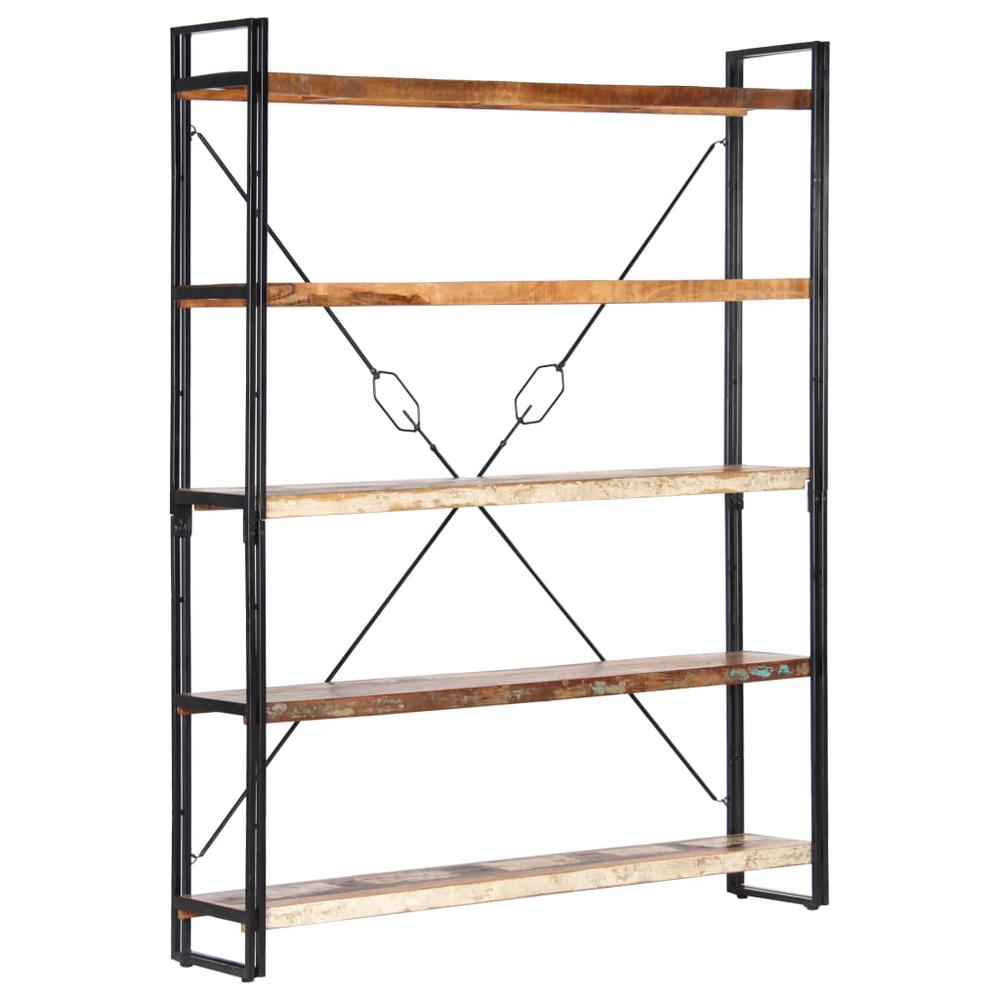 vidaXL 5-Tier Bookcase 55.1"x11.8"x70.9" Solid Reclaimed Wood, 286583. Picture 1