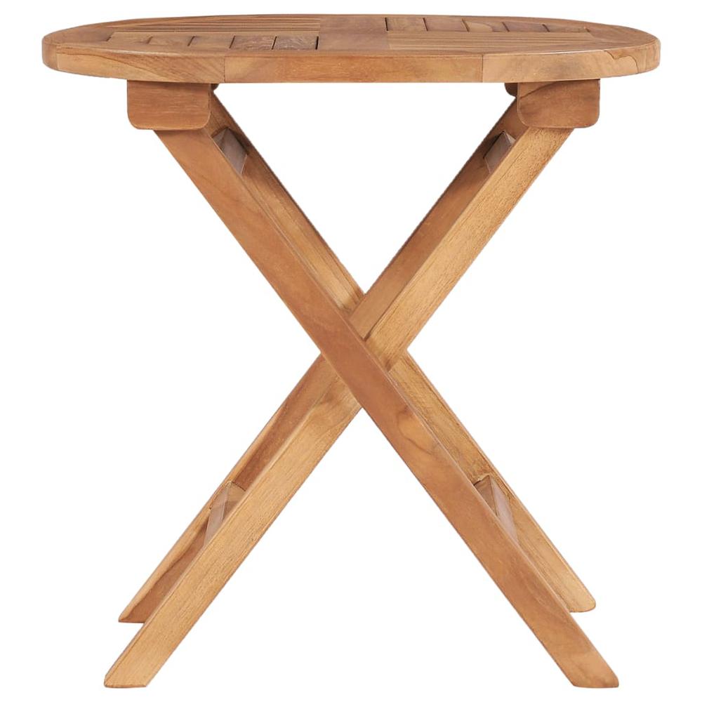 vidaXL Folding Garden Table 17.7" Solid Teak Wood, 48976. Picture 3