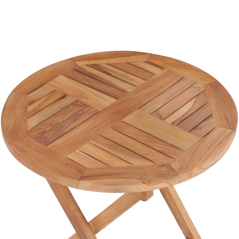 vidaXL Folding Garden Table 17.7" Solid Teak Wood, 48976. Picture 5
