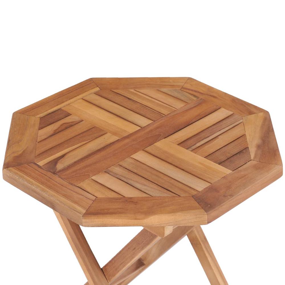 vidaXL Folding Garden Table 17.7"x17.7"x17.7" Solid Teak Wood, 48978. Picture 5