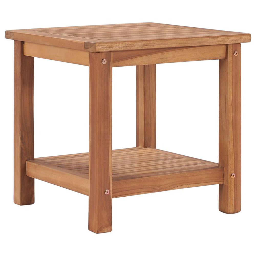 vidaXL Coffee Table 17.7"x17.7"x17.7" Solid Teak Wood, 48979. Picture 1