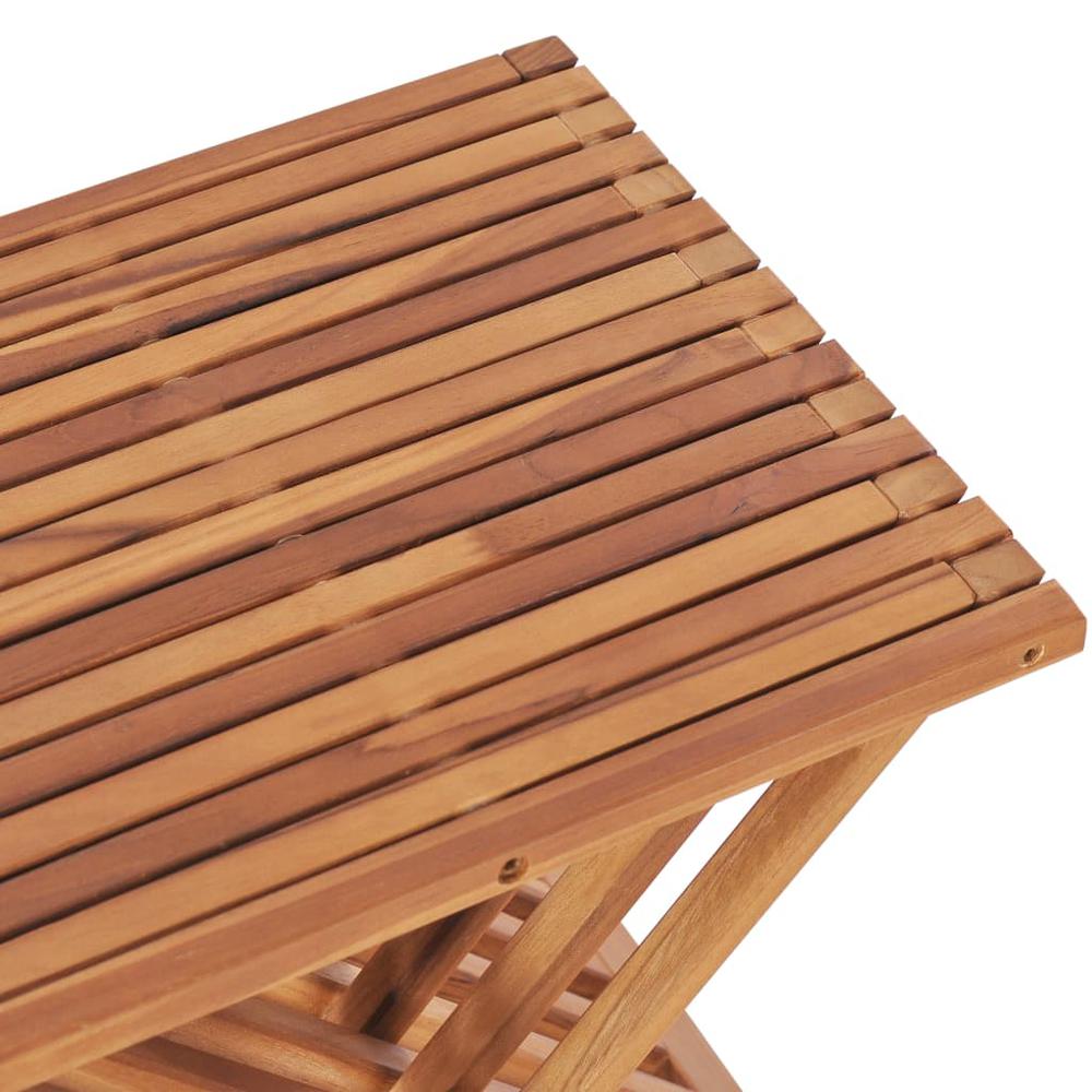 Folding Stool 15.7"x12.6"x17.7" Solid Teak Wood. Picture 5