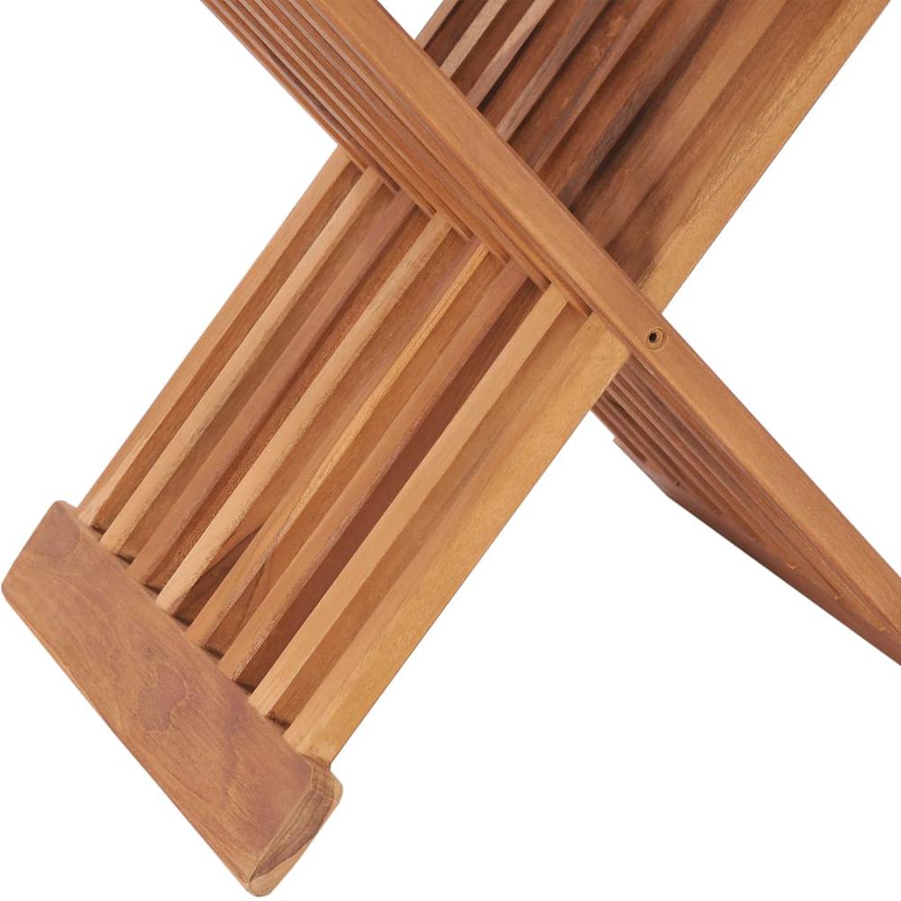 Folding Stool 15.7"x12.6"x17.7" Solid Teak Wood. Picture 6