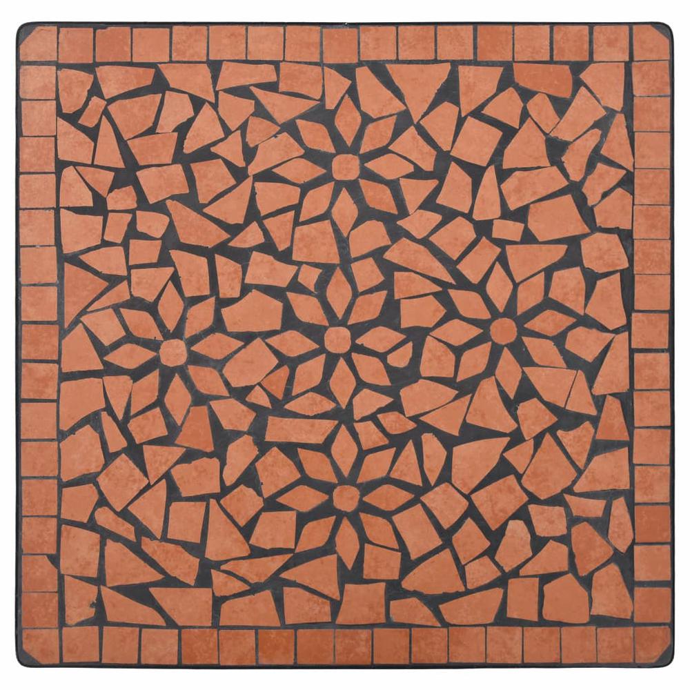 vidaXL 3 Piece Mosaic Bistro Set Ceramic Tile Terracotta, 279412. Picture 5