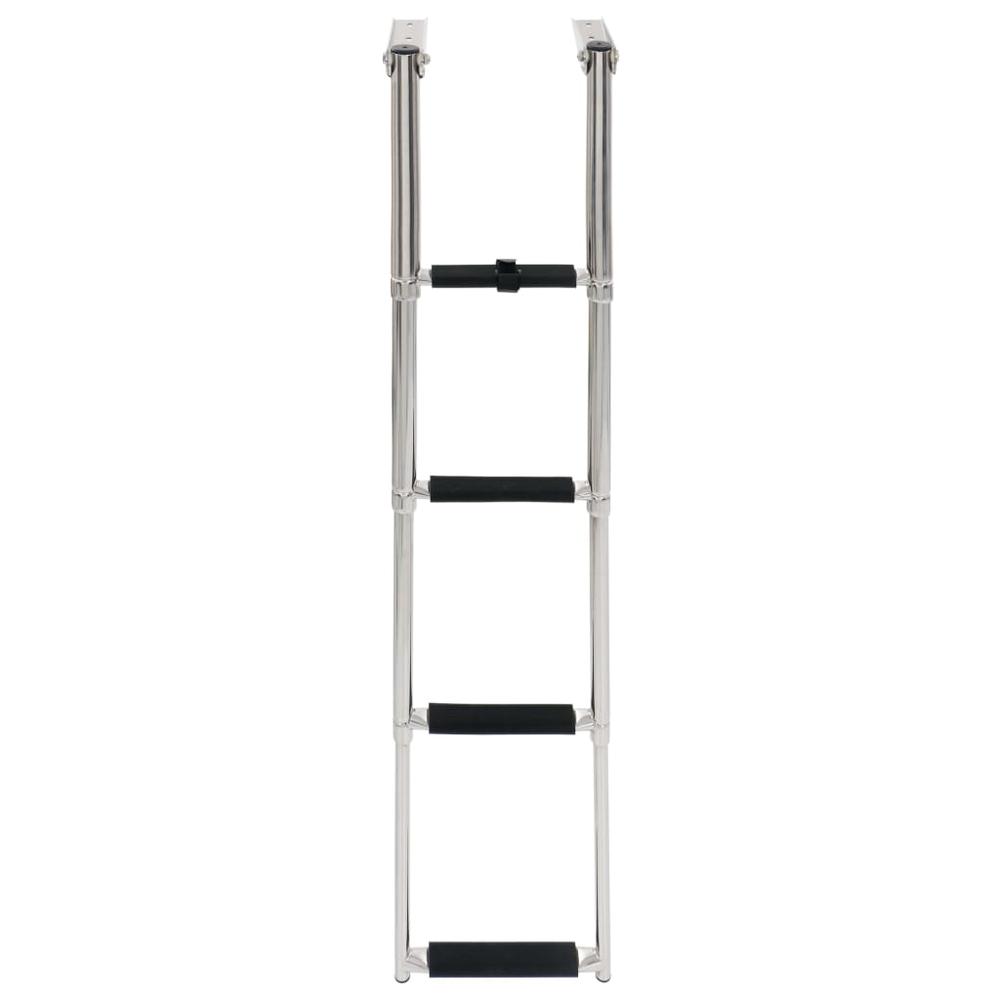 vidaXL Folding Boarding Ladder 4-step Stainless Steel, 92375. Picture 4