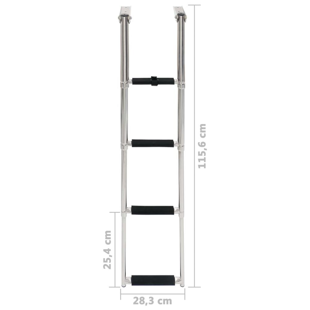 vidaXL Folding Boarding Ladder 4-step Stainless Steel, 92375. Picture 5