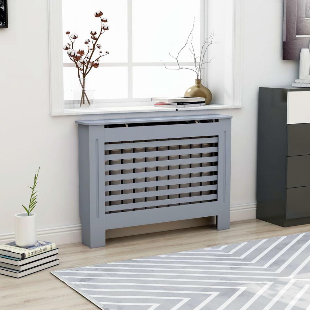 vidaXL Radiator Cover Anthracite 44.1"x7.5"x31.9" MDF, 288182. The main picture.
