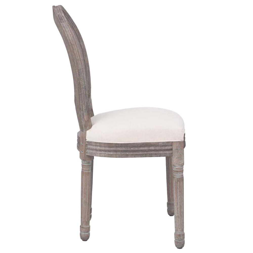 vidaXL Dining Chairs 4 pcs Cream Fabric, 288455. Picture 4