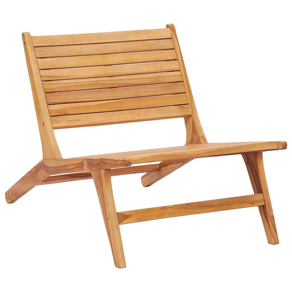 vidaXL Garden Chair with Footrest Solid Teak Wood, 49366. Picture 4