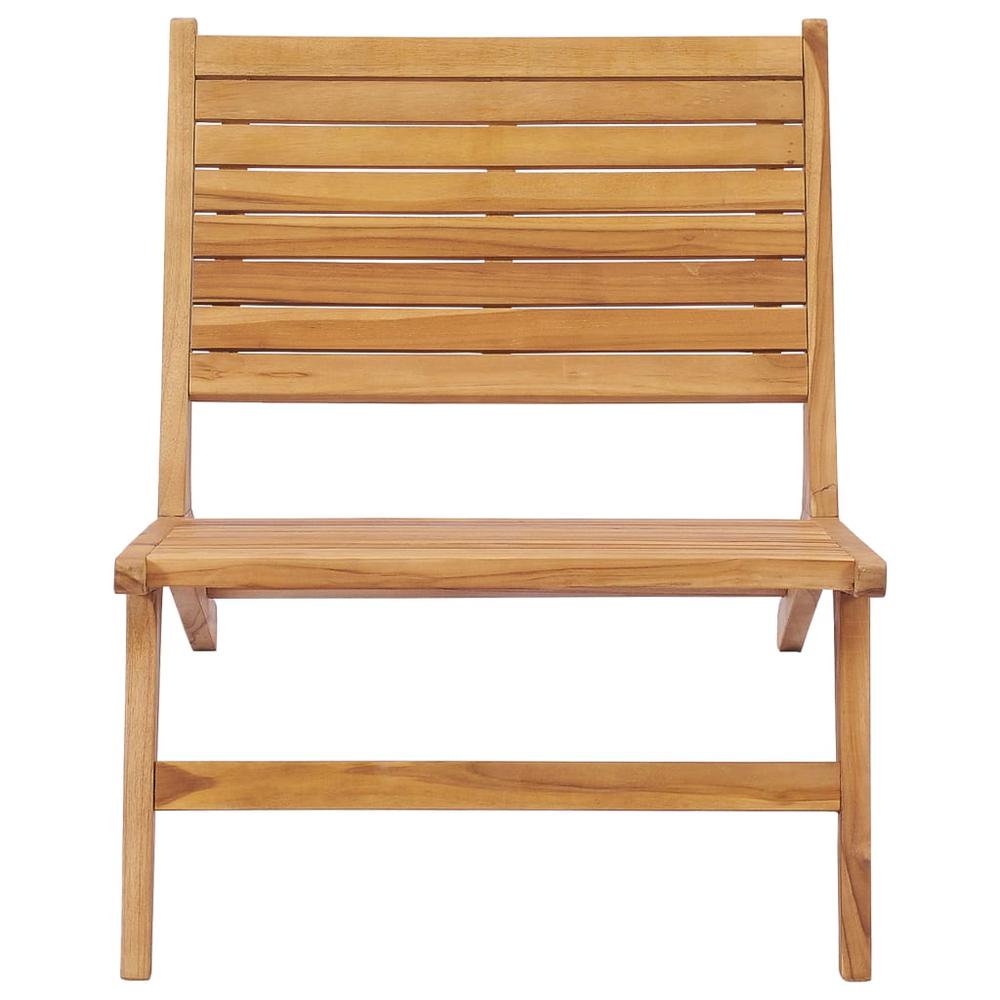 vidaXL Garden Chair with Footrest Solid Teak Wood, 49366. Picture 5