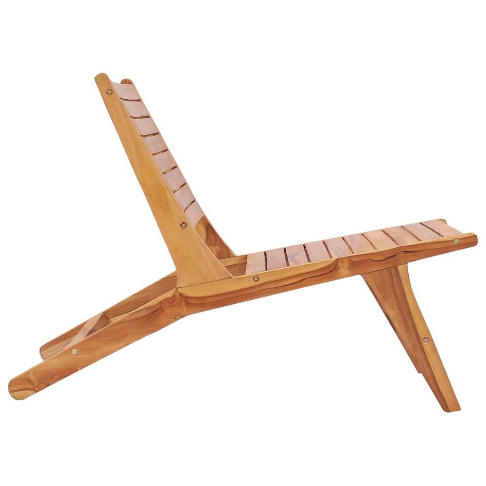 vidaXL Garden Chair with Footrest Solid Teak Wood, 49366. Picture 6