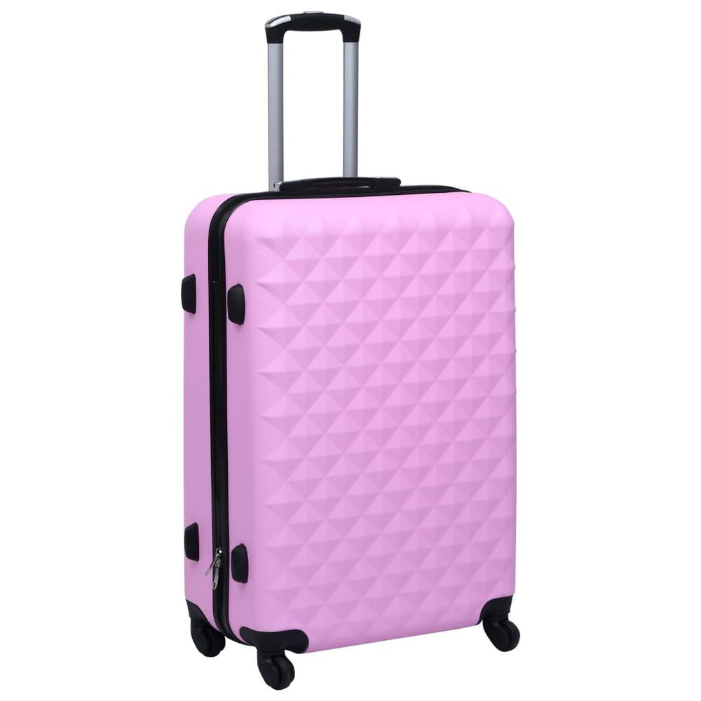 Hardcase Trolley Set 3 pcs Pink ABS. Picture 1