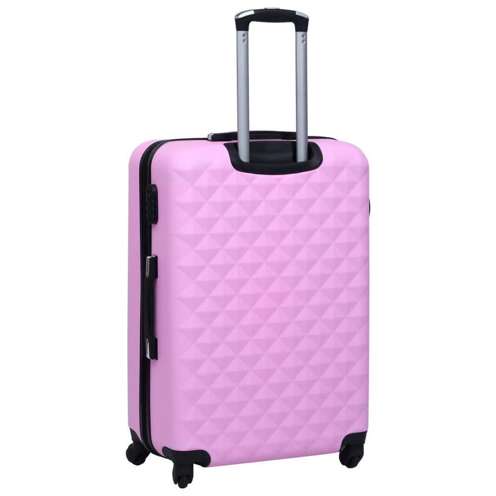 Hardcase Trolley Set 3 pcs Pink ABS. Picture 3