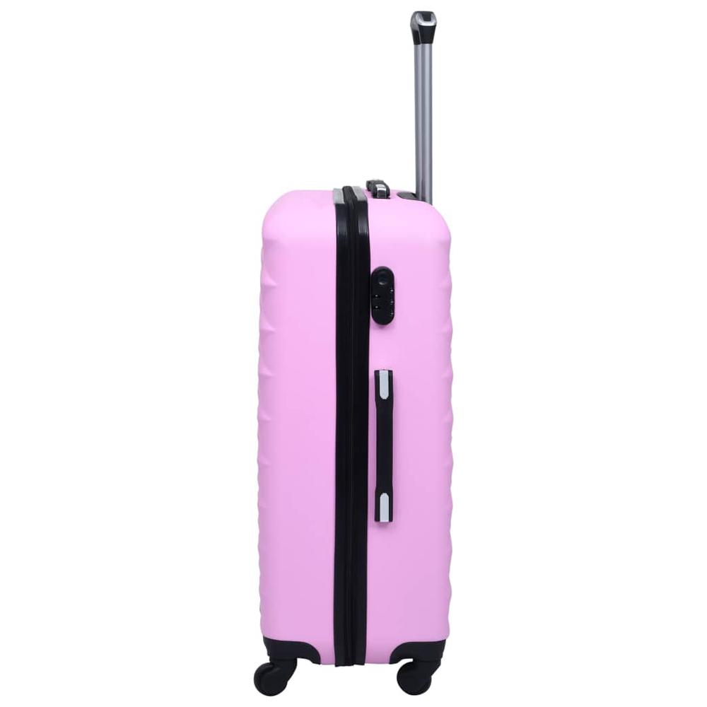 Hardcase Trolley Set 3 pcs Pink ABS. Picture 4