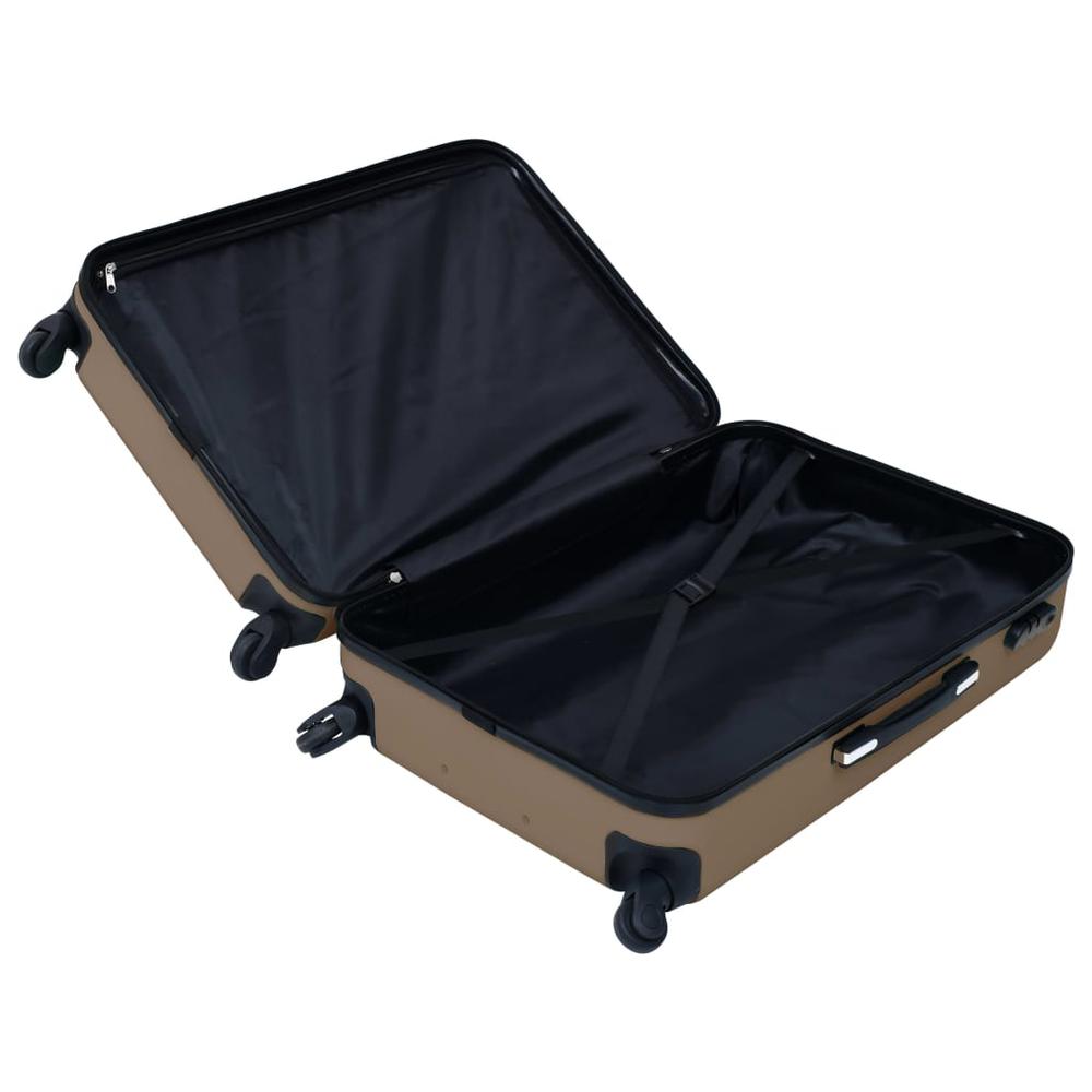 Hardcase Trolley Set 3 pcs Brown ABS. Picture 5