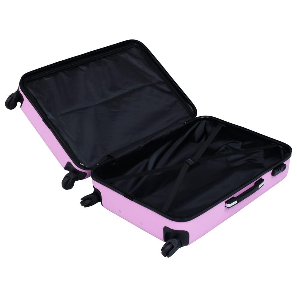 Hardcase Trolley Set 2 pcs Pink ABS. Picture 9