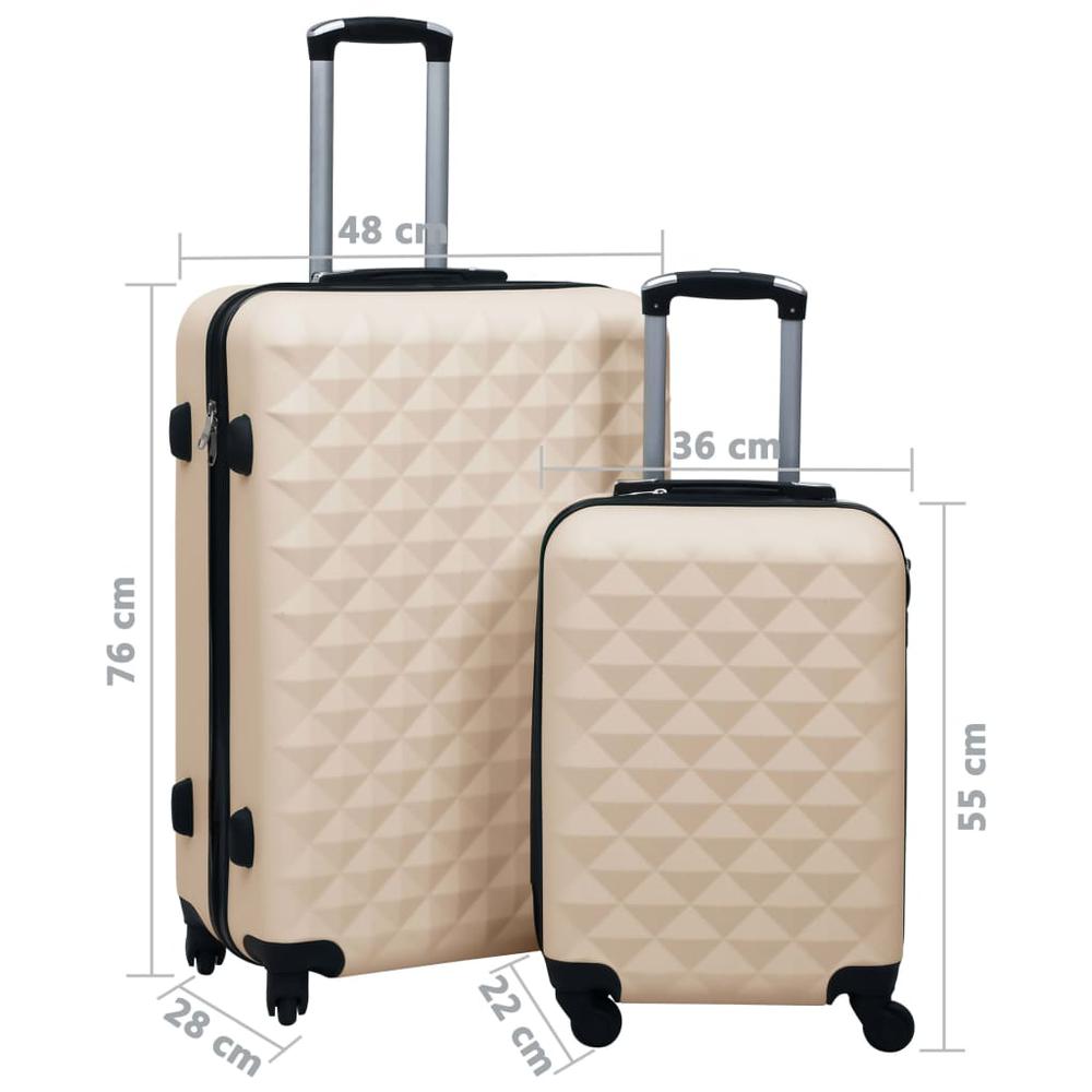 Hardcase Trolley Set 2 pcs Gold ABS. Picture 11