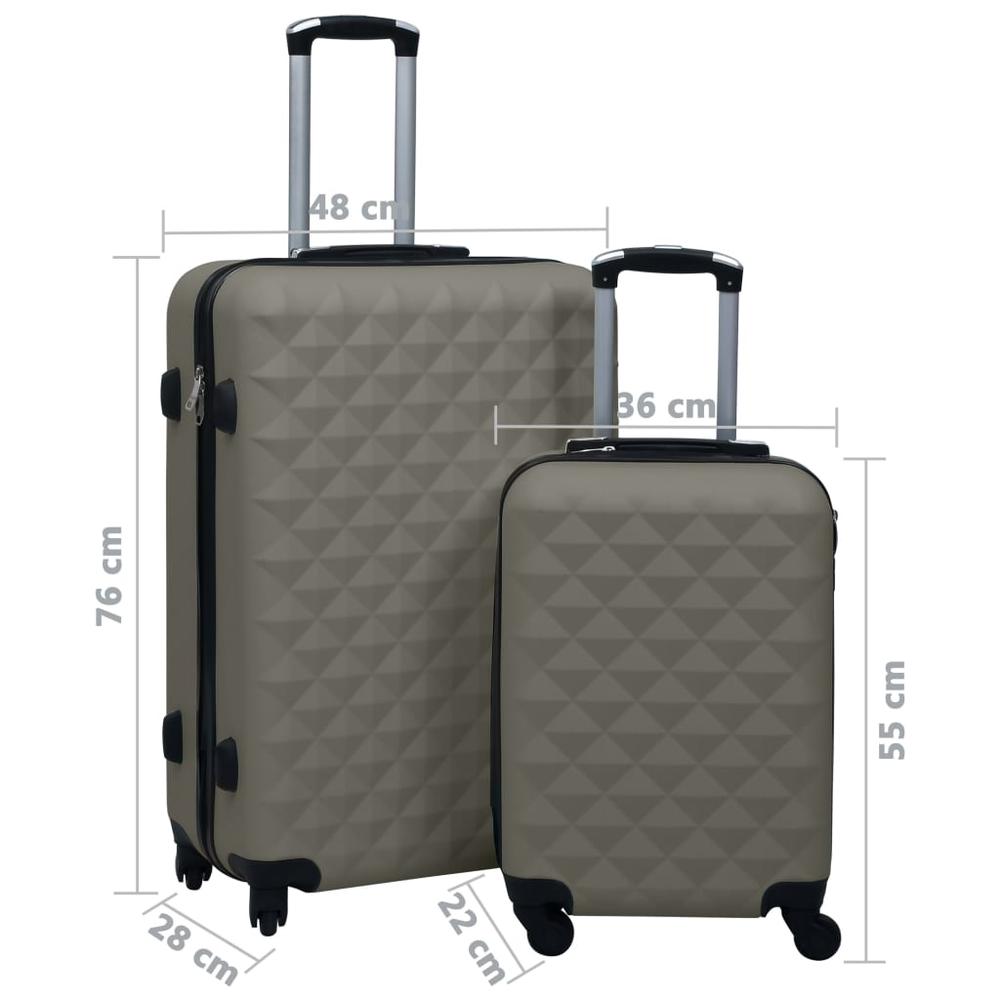 Hardcase Trolley Set 2 pcs Anthracite ABS. Picture 11