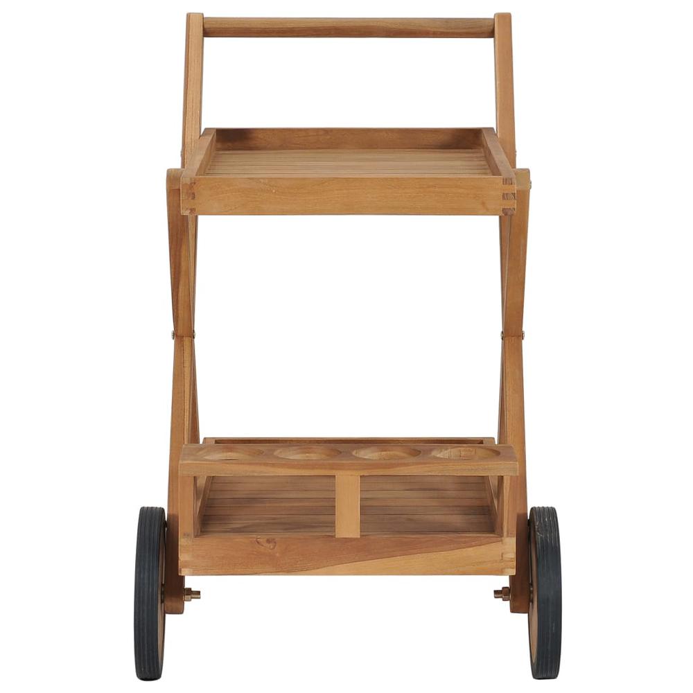 vidaXL Tea Trolley Solid Teak Wood 9425. Picture 2